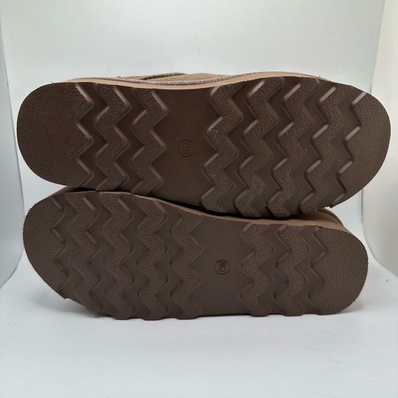 CUSHIONAIRE Women's Genuine Suede Cozy Mule Platform +Memory Foam 7.5 TAUPE - Picture 5 of 7